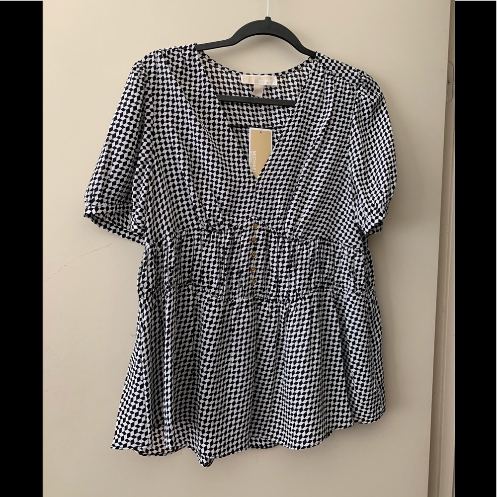 Michael Kors Black and White Top
